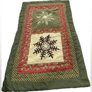 Home Classics Quilt King Size Pillow Sham Set Snowflake Green‎ Yellow